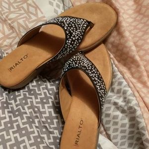 Brand New Size 8 Black Studded Sandals